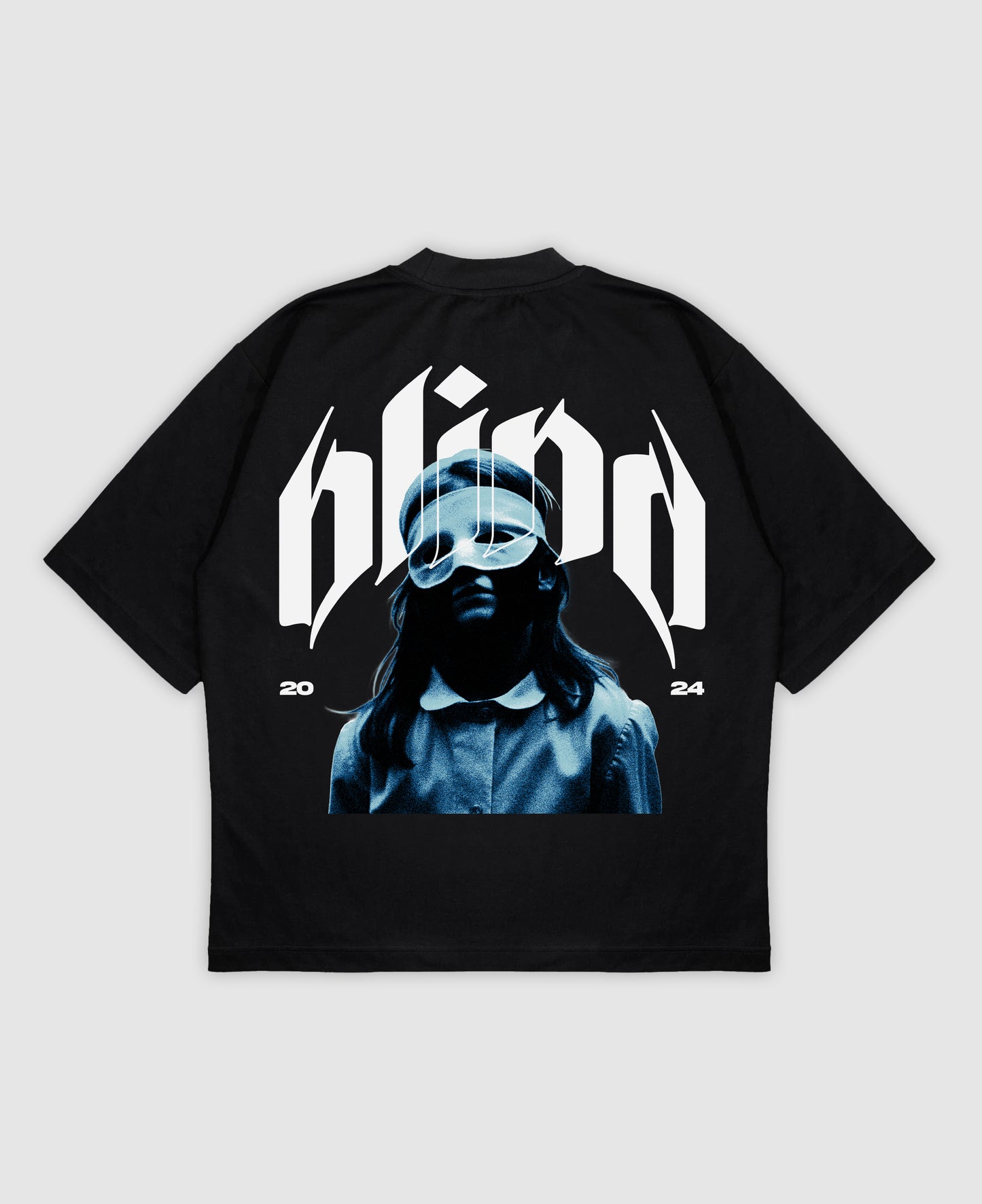 BLIND Oversized Mock Neck Tee