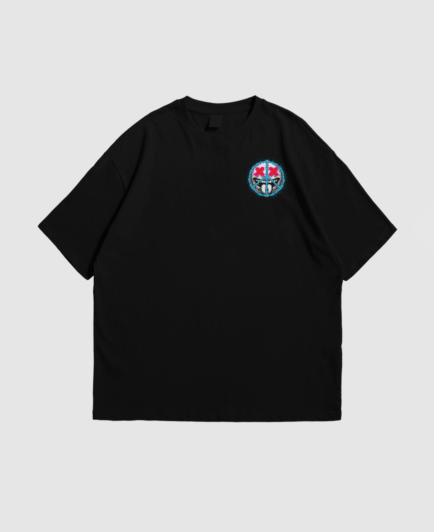 SMILE Oversized Mock Neck Tee