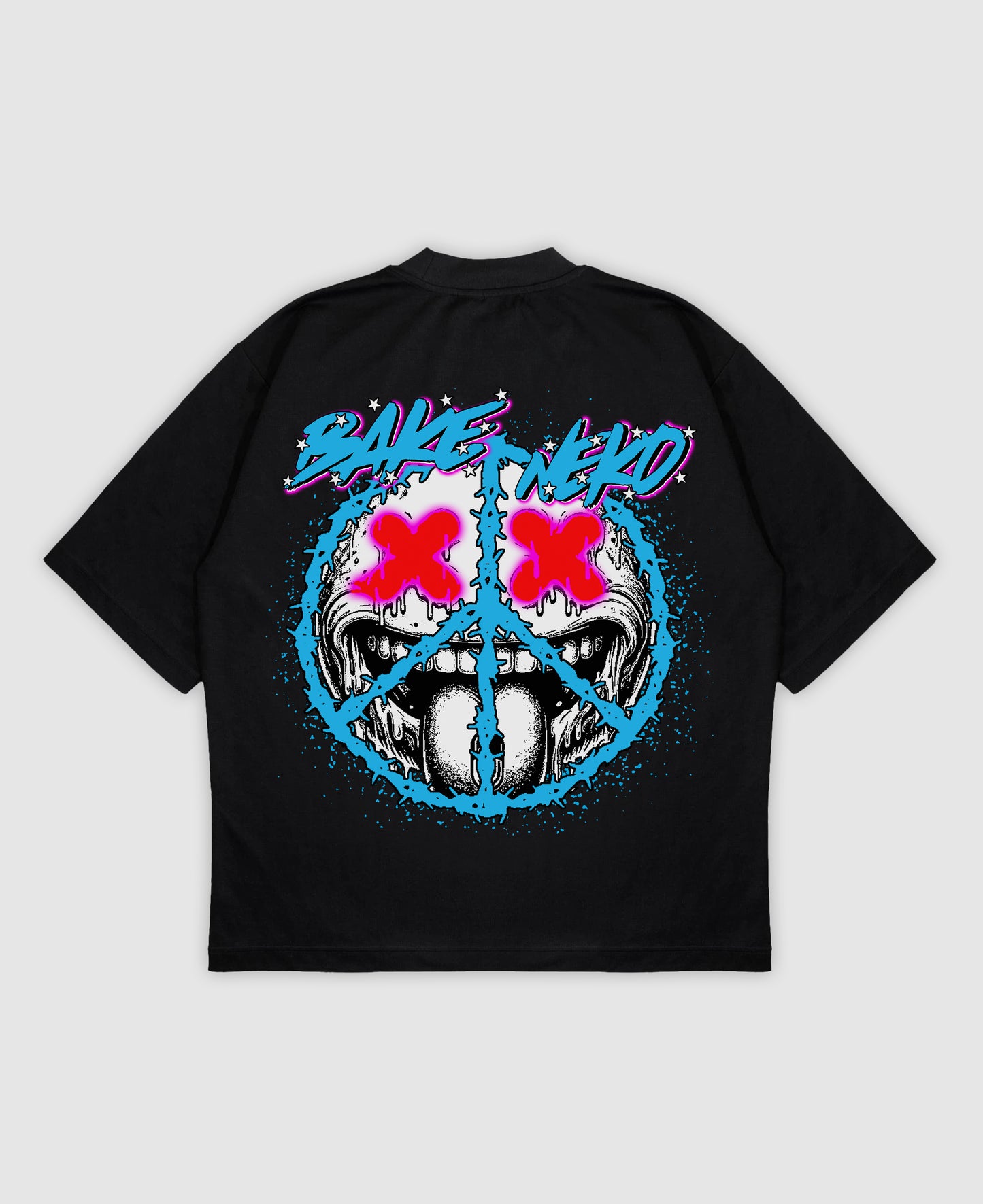 SMILE Oversized Mock Neck Tee