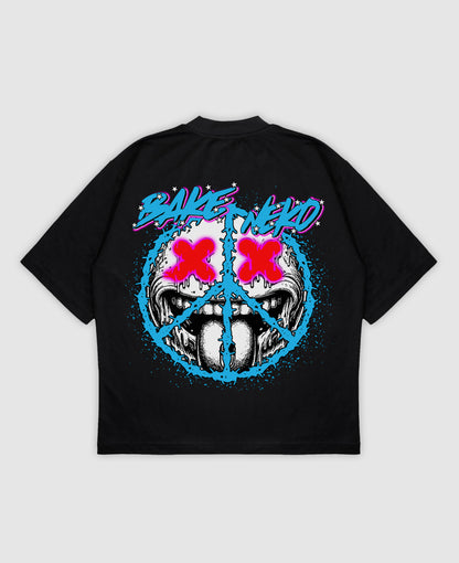 SMILE Oversized Mock Neck Tee