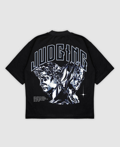 JUDGING Oversized Mock Neck Tee