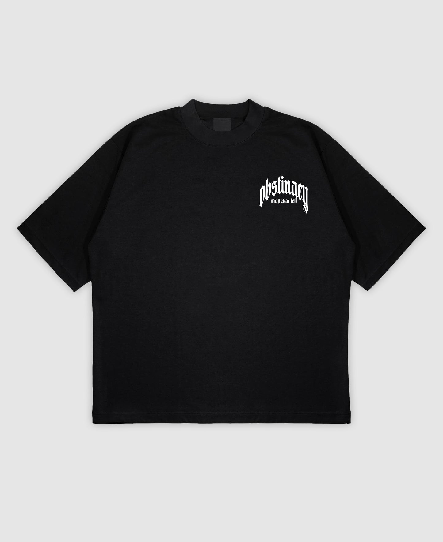 OBSTINACY BLUE Oversized Mock Neck Tee