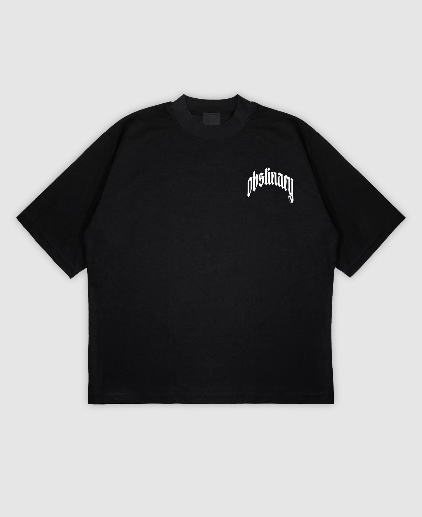 OBSTINACY Oversized Mock Neck Tee