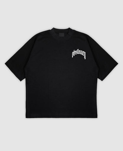 OBSTINACY Oversized Mock Neck Tee