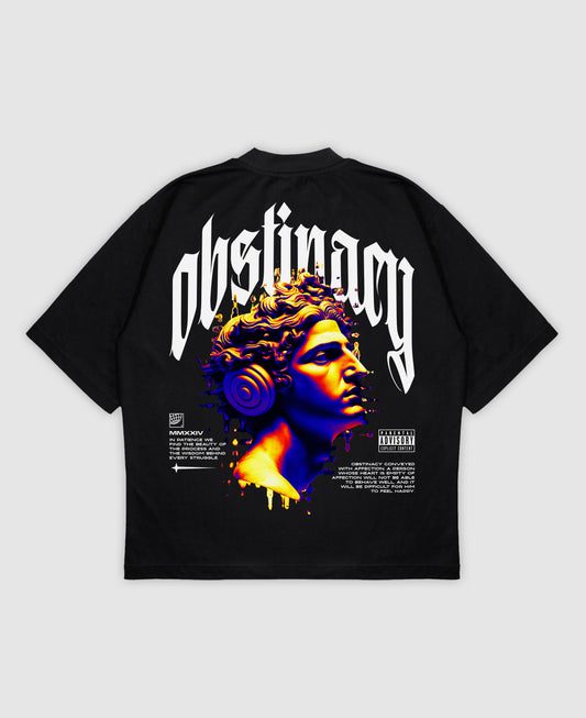 OBSTINACY Oversized Mock Neck Tee